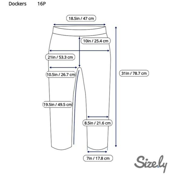 NWT Dockers Women’s Capri Pants 16P Navy Blue Whit - Picture 12 of 12